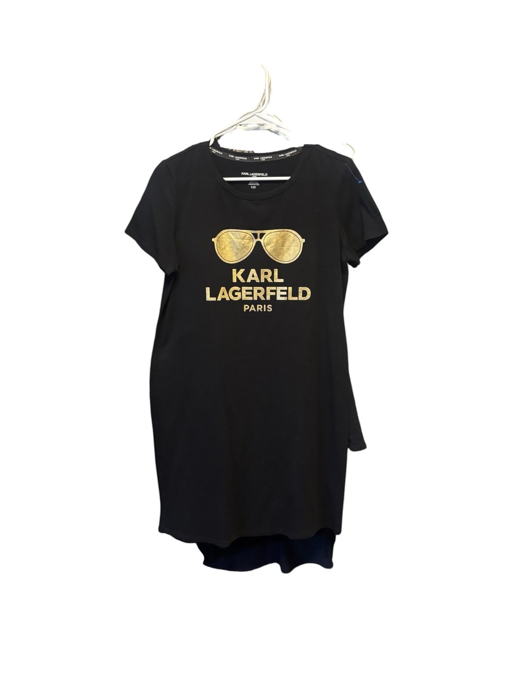 Karl Lagerfeld Black Dress with Gold Logo Sunglasses